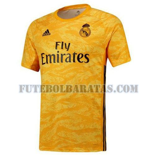 camisa real madrid 2019-2020 goleiro home - amarelo homens
