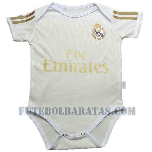 camisa real madrid 2019-2020 home - branco bebês