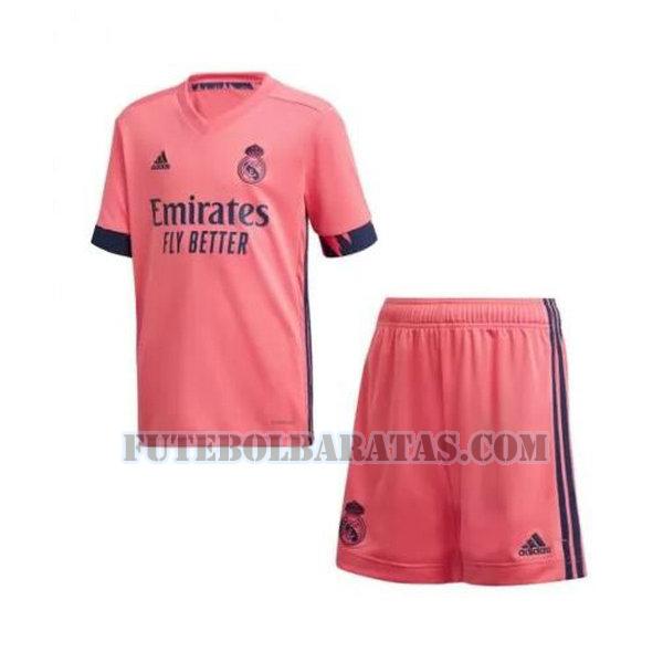 camisa real madrid 2020-2021 away - rosa meninos