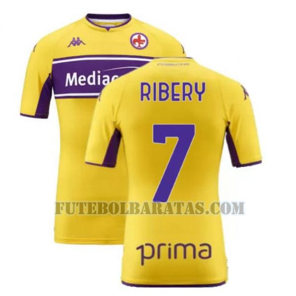 camisa ribery 7 fiorentina 2021 2022 third - amarelo homens
