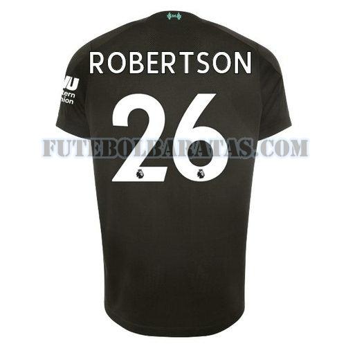 camisa robertson 26 liverpool 2019-2020 third - preto homens