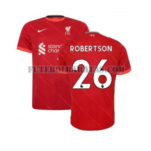 camisa robertson 26 liverpool 2021 2022 home - vermelho homens