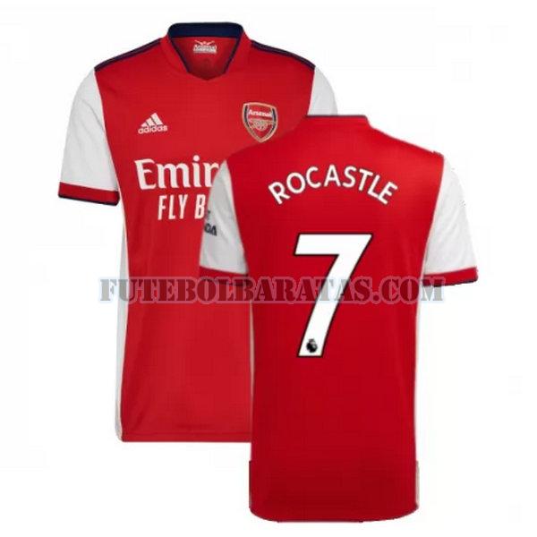 camisa rocastle 7 arsenal 2021 2022 home - vermelho homens