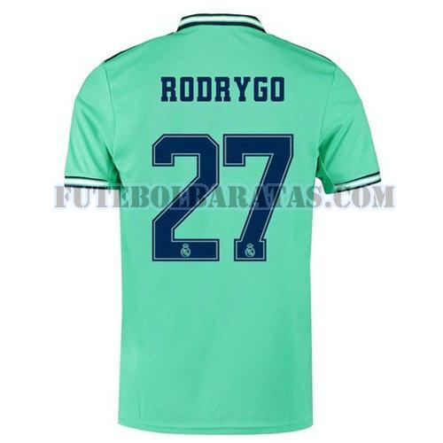 camisa rodrygo 27 real madrid 2019-2020 third - verde homens