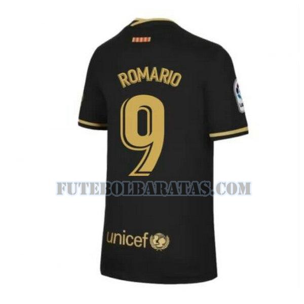 camisa romario 9 barcelona 2020-2021 away - preto homens
