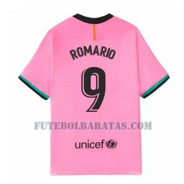 camisa romario 9 barcelona 2020-2021 third - rosa homens