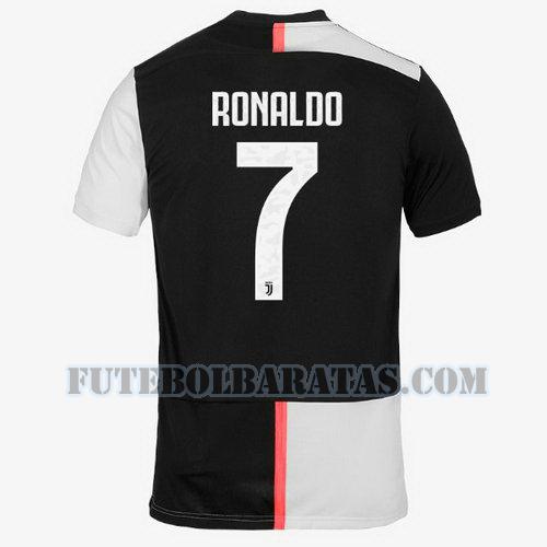 camisa ronaldo 7 juventus 2019-2020 home - preto homens