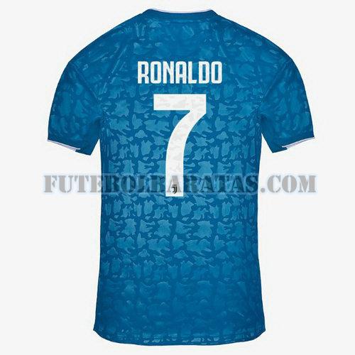camisa ronaldo 7 juventus 2019-2020 third - azul homens