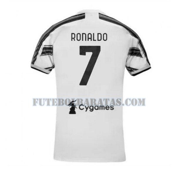 camisa ronaldo 7 juventus 2020-2021 home - branco homens