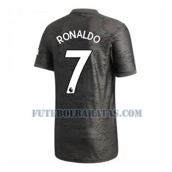 camisa ronaldo 7 manchester united 2020-2021 away - preto homens