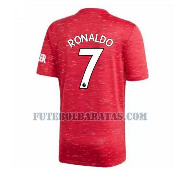 camisa ronaldo 7 manchester united 2020-2021 home - vermelho homens