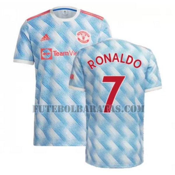 camisa ronaldo 7 manchester united 2021 2022 away - azul homens