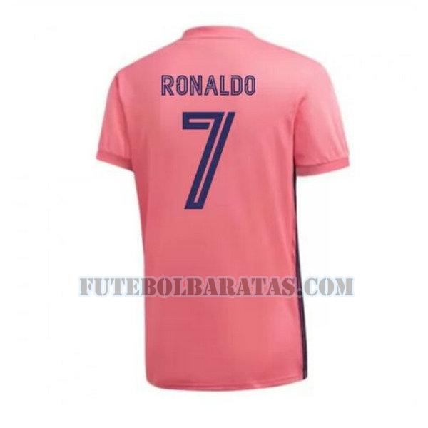 camisa ronaldo 7 real madrid 2020-2021 away - rosa homens