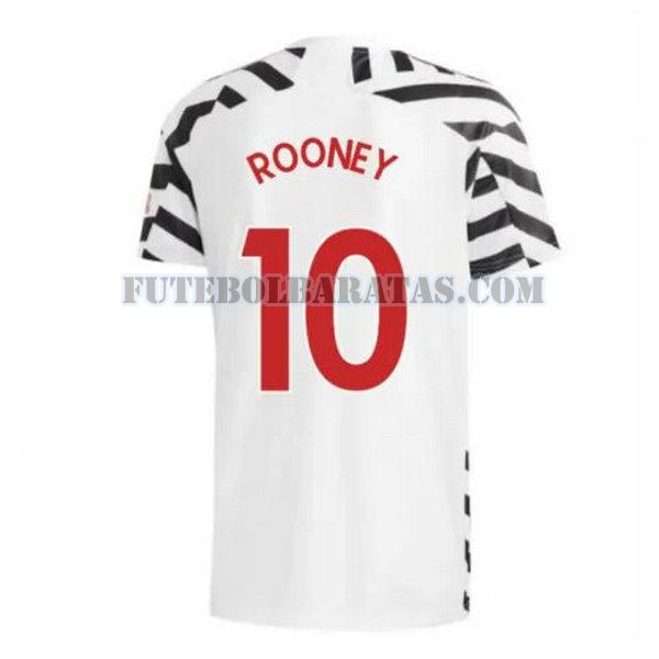 camisa rooney 10 manchester united 2020-2021 third - preto homens