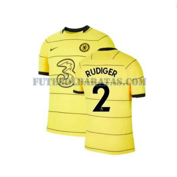 camisa rudiger 2 chelsea 2021 2022 third - amarelo homens