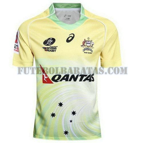 camisa rugby australiana 2017-2018 home - amarelo homens