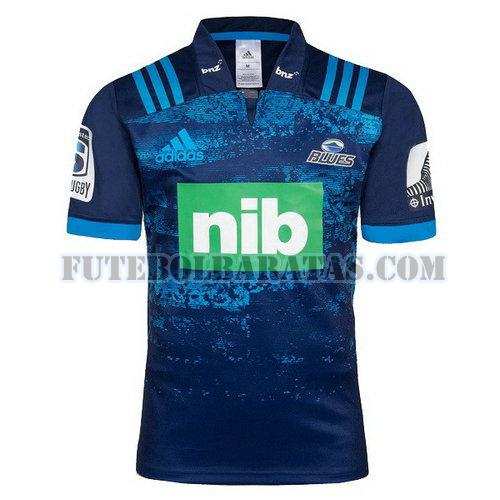 camisa rugby blues away 2018 away - azul homens