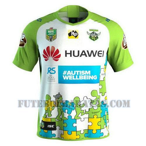 camisa rugby canberra raiders 18-19 - branco homens