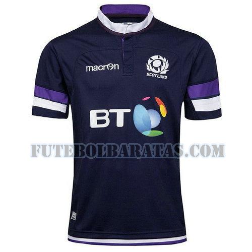 camisa rugby escócia 2017-2018 home - azul homens
