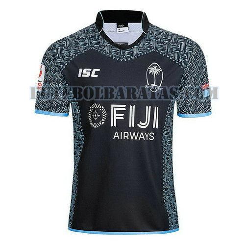 camisa rugby fiji 2018-2019 away - preto homens