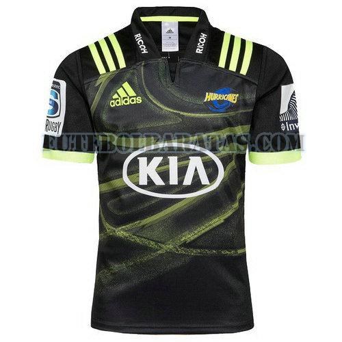 camisa rugby hurricanes 2018 away - preto homens