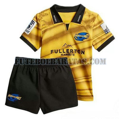 camisa rugby hurricanes 2018 home - amarelo meninos