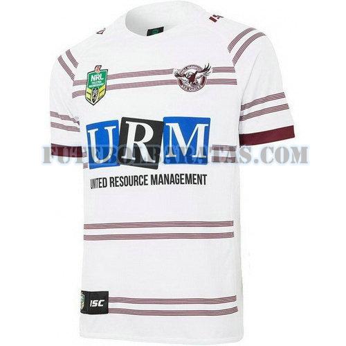 camisa rugby manly sea eagles 2018 away - branco homens