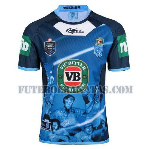camisa rugby nsw blues 2017-2018 - azul homens
