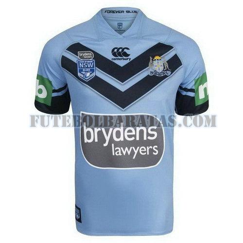 camisa rugby nsw blues 2018 home - azul homens