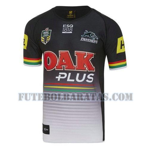 camisa rugby penrith panthers 2018 home - preto homens