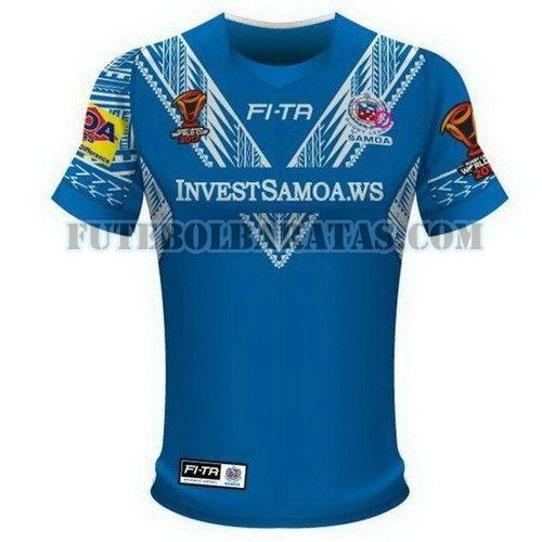 camisa rugby samoa rlwc 2017-2018 - azul homens