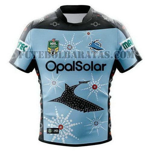 camisa rugby sharks 2018 - azul homens