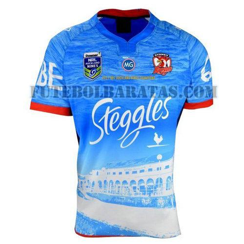 camisa rugby sydney roosters 2017 - azul homens