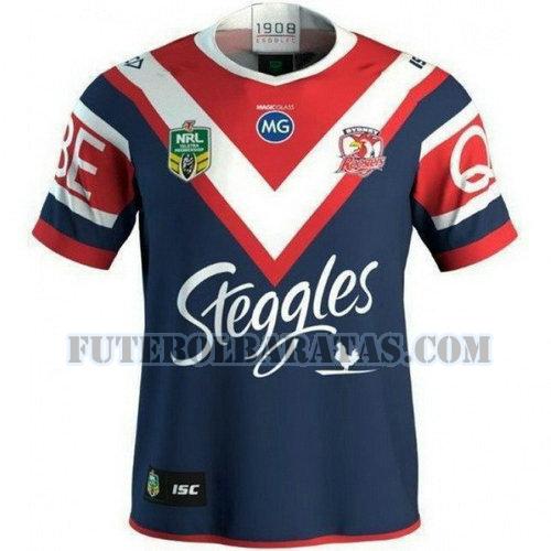 camisa rugby sydney roosters 2018 home - azul homens