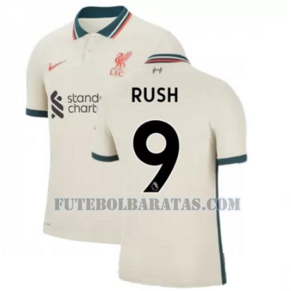 camisa rush 9 liverpool 2021 2022 away - amarelo homens