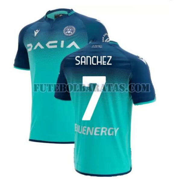 camisa sanchez 7 udinese calcio 2021 2022 away - verde homens