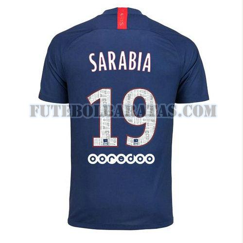camisa sarabia 19 paris saint-germain 2019-2020 home - azul homens