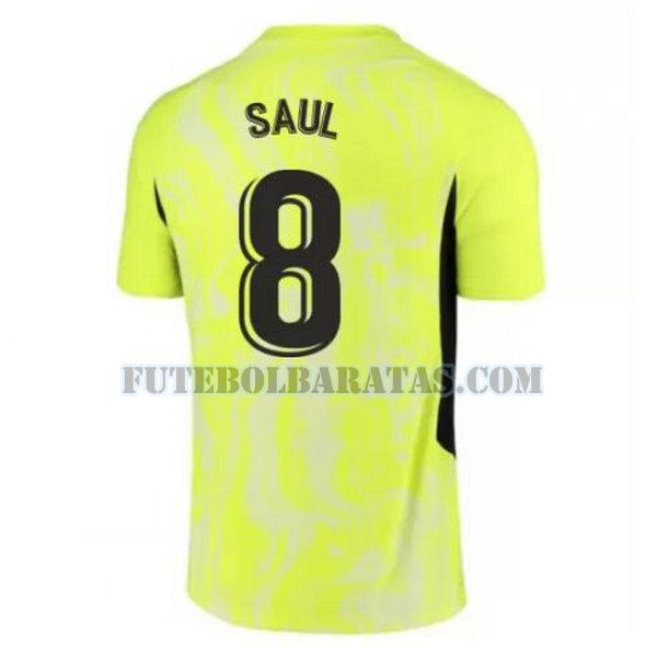 camisa saul 8 atlético madrid 2020-2021 third - verde homens