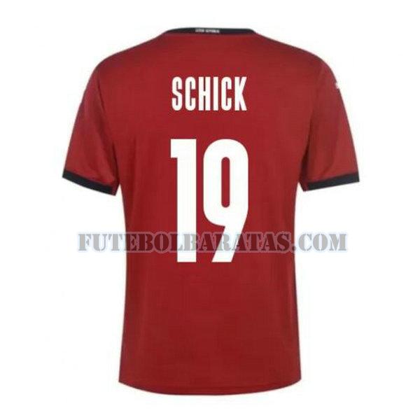 camisa schick 19 republica checa 2020 home - vermelho homens