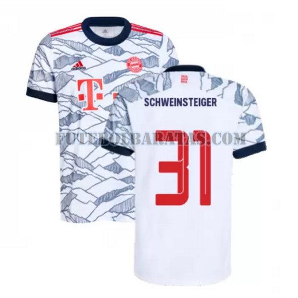 camisa schweinsteiger 31 bayern de munique 2021 2022 third - preto homens