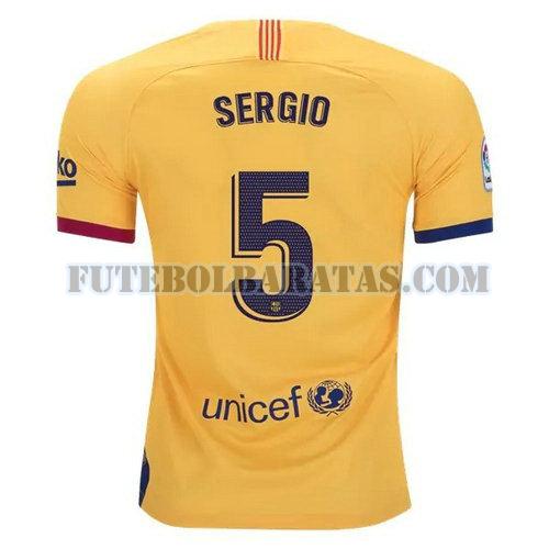 camisa sergio 5 barcelona 2019-2020 away - amarelo homens