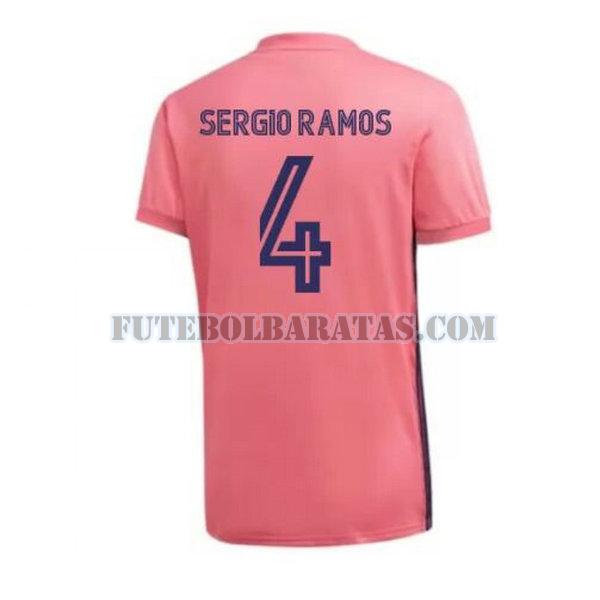 camisa sergio ramos 4 real madrid 2020-2021 away - rosa homens