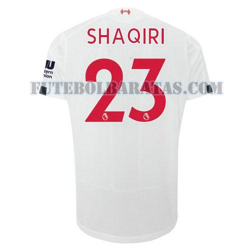camisa shaqiri 23 liverpool 2019-2020 away - branco homens
