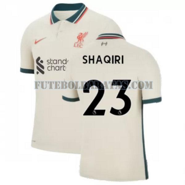 camisa shaqiri 23 liverpool 2021 2022 away - amarelo homens