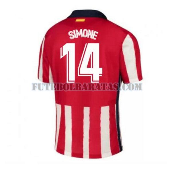 camisa simone 14 atlético madrid 2020-2021 home - vermelho homens