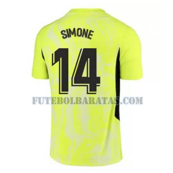 camisa simone 14 atlético madrid 2020-2021 third - verde homens