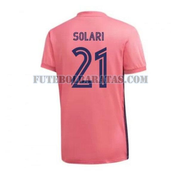 camisa solari 21 real madrid 2020-2021 away - rosa homens