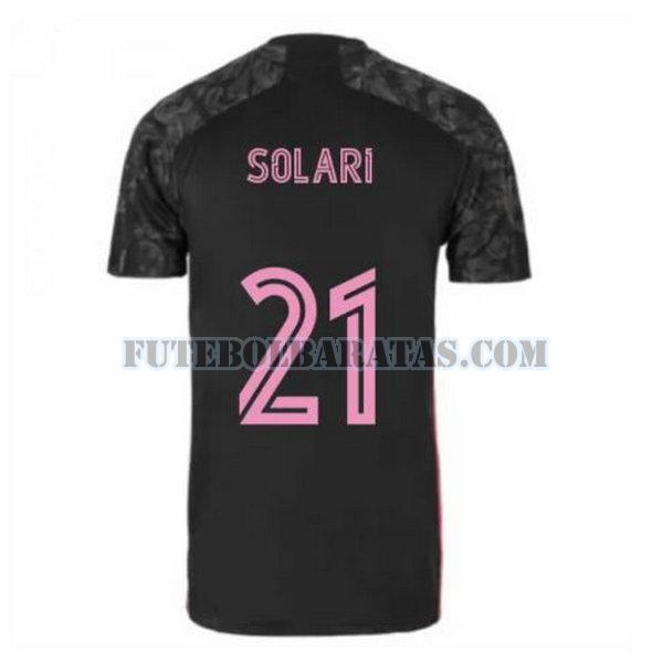 camisa solari 21 real madrid 2020-2021 third - preto homens