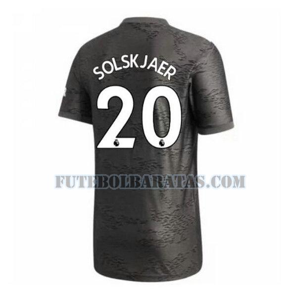 camisa solskjaer 20 manchester united 2020-2021 away - preto homens