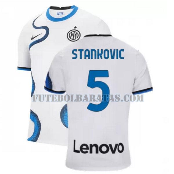camisa stankovic 5 inter de milão 2021 2022 away - branco homens